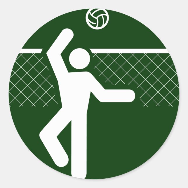Volleyball Symbol Sticker (Front)
