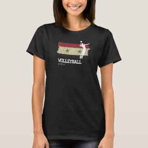Volleyball Syria Flag Girls Volleyball Women T-Shirt