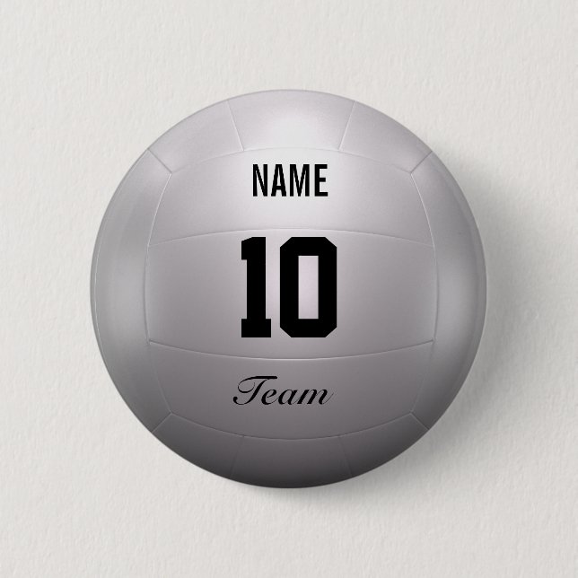 Volleyball Team 2 Inch Round Button (Front)