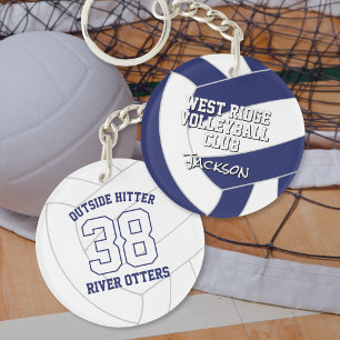 volleyball team colours gifts blue or ANY colours Keychain