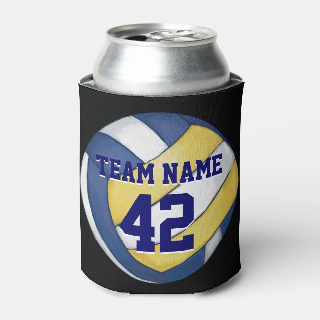 Volleyball Team Name and Number Can Cooler (Can Front)
