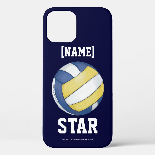Volleyball Team Name and Number Case-Mate iPhone C Case (Back)