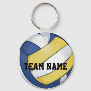Volleyball Team Name and Number Keychain