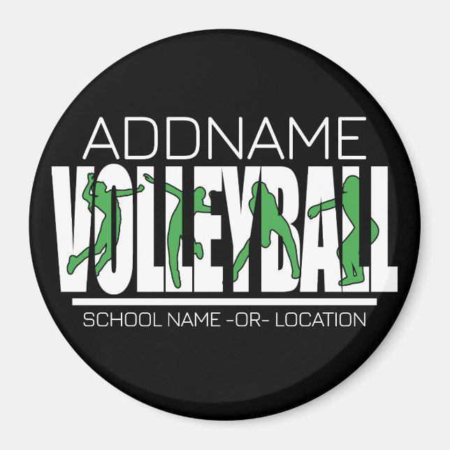Volleyball Team Player ADD NAME School Top Athlete Magnet (Front)