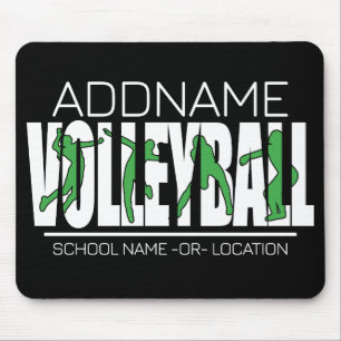 Volleyball Team Player ADD NAME School Top Athlete Mouse Pad