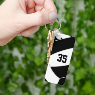 volleyball team spirit gifts under 10 black keychain