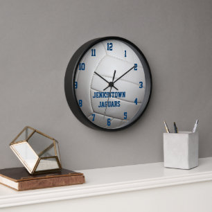 Volleyball Texture Personalized Wall Clock