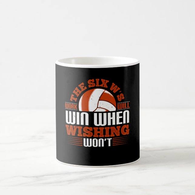 Volleyball - The Six W's Work Will Win Coffee Mug (Center)