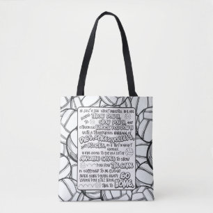 Volleyball Throw Down Tote Bag