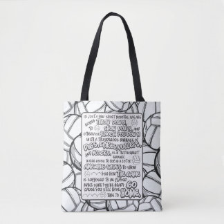 Volleyball Throw Down Tote Bag