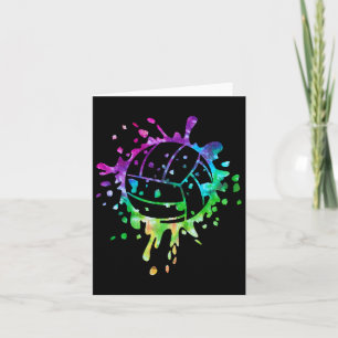 Volleyball Tie Dye Girls Distressed Ball Card