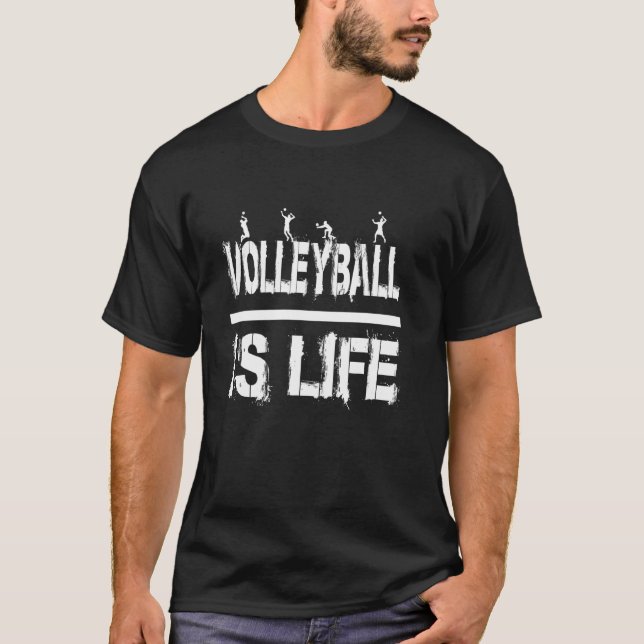 Volleyball tshirt for men, volleyball for kids, Vo (Front)