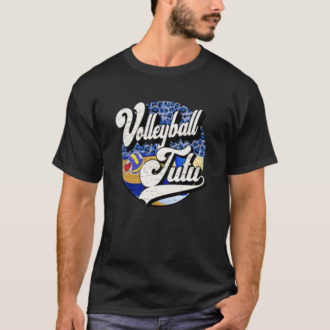 Volleyball Tutu Vintage Volleyball Family Matching T-Shirt (Front)