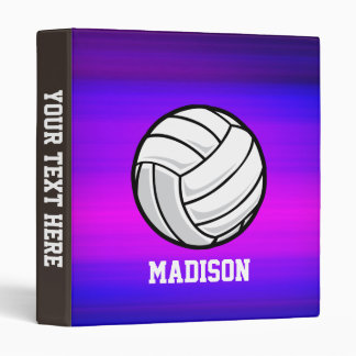 Volleyball; Vibrant Violet Blue and Magenta Binder