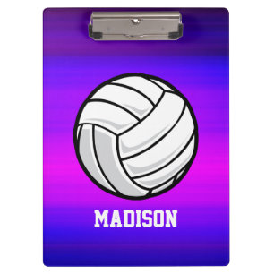 Volleyball; Vibrant Violet Blue and Magenta Clipboard