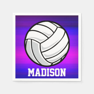 Volleyball; Vibrant Violet Blue and Magenta Napkin