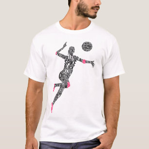 Volleyball Volleyball Ace Assist Block Bump Net T-Shirt