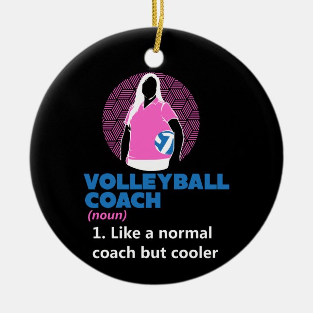 Volleyball - Volleyball Coach Definition Ceramic Ornament (Front)