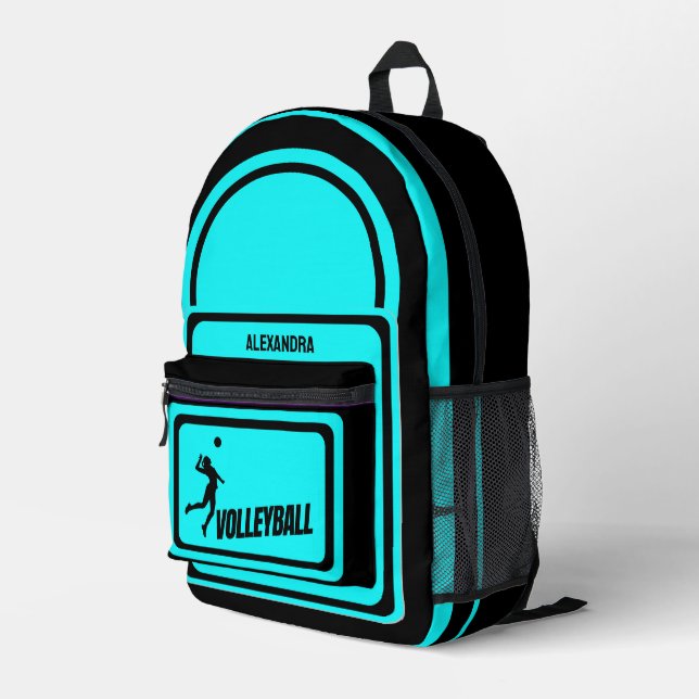Volleyball, Volleyball player girl, Birthday gift Printed Backpack (Back Corner Right)