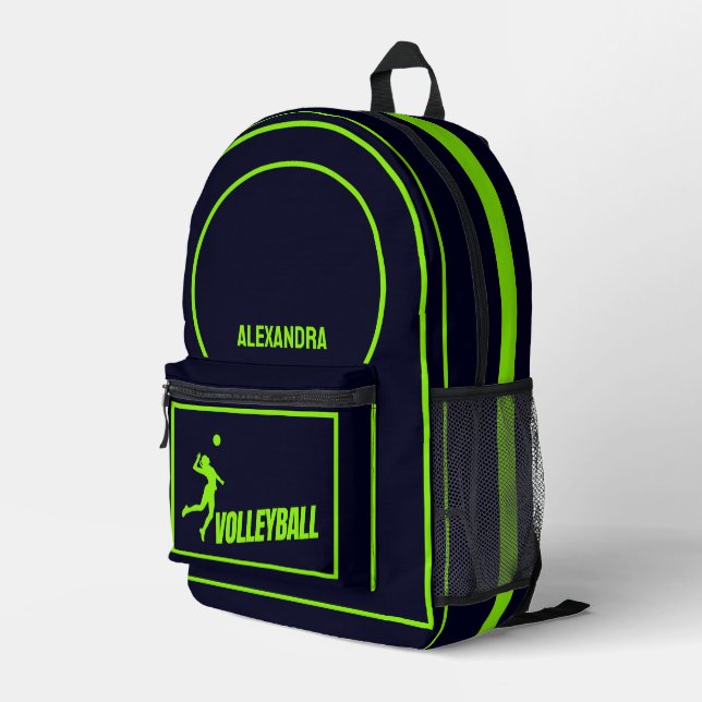 Volleyball, Volleyball player girl, Birthday gift Printed Backpack (Back Corner Right)