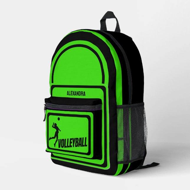 Volleyball, Volleyball player girl, Birthday gift Printed Backpack (Back Corner Right)