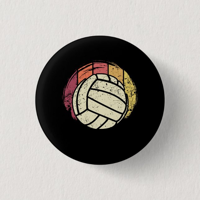 Volleyball Volleyball-Player Retro 1 Inch Round Button (Front)