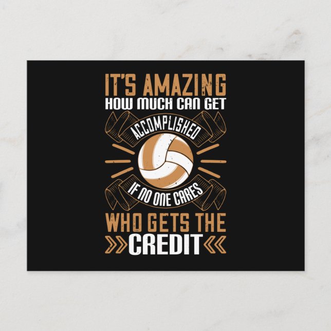 Volleyball - Who Gets The Credit? Postcard (Front)
