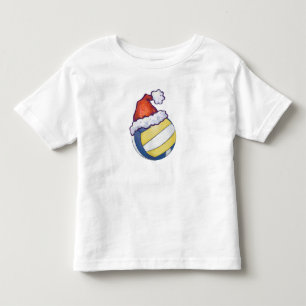 Volleyball with Christmas Hat Toddler T-shirt