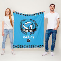 Volleyball with DIY Number - Baby Blue