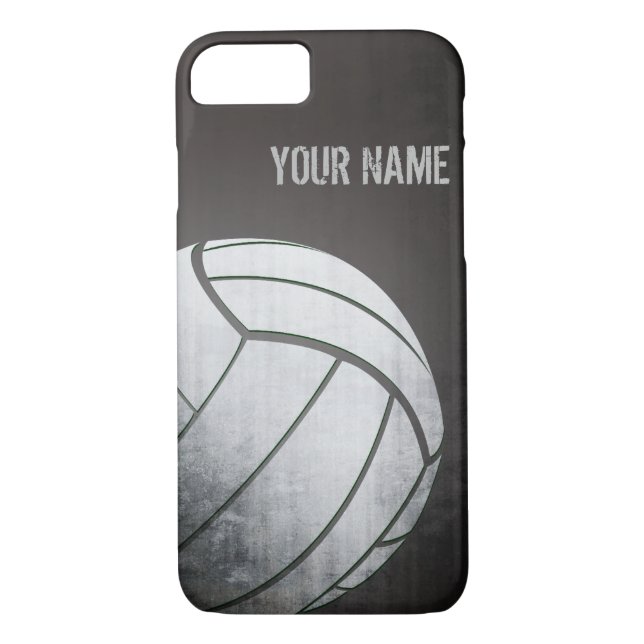 volleyball with Grunge effect Black Shade Case-Mate iPhone Case (Back)
