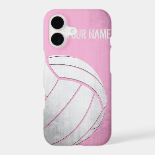 Volleyball with Grunge effect Pink Shade