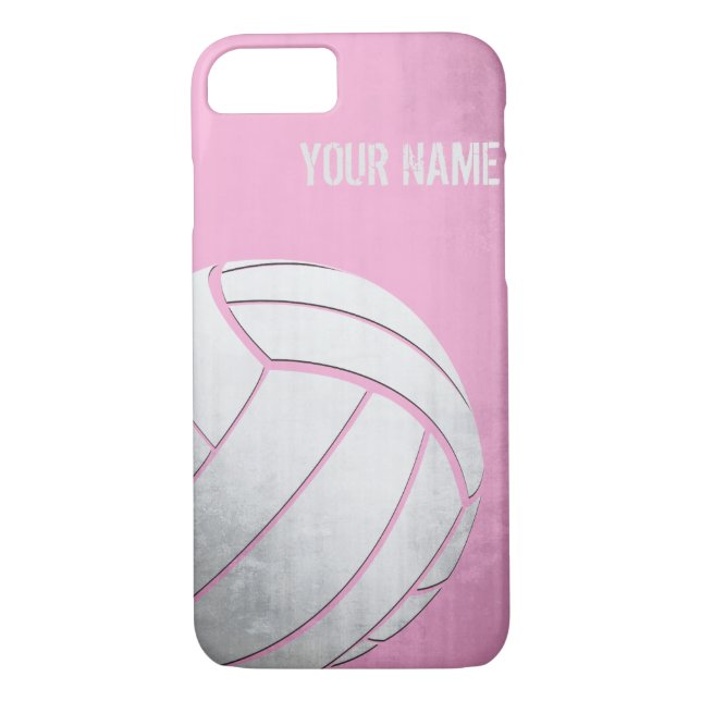 Volleyball with Grunge effect Pink Shade Case-Mate iPhone Case (Back)