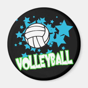 Volleyball with Stars Magnet