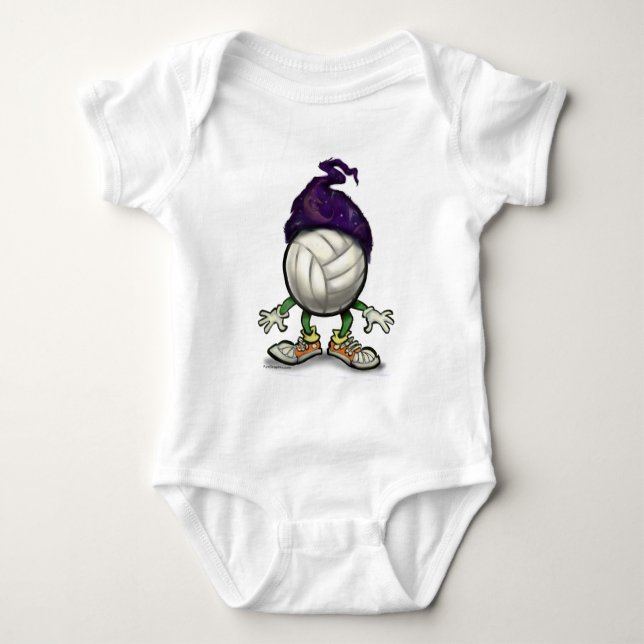 Volleyball Wizard Baby Bodysuit (Front)