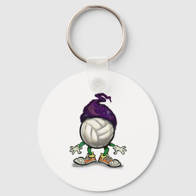 Volleyball Wizard Keychain (Front)