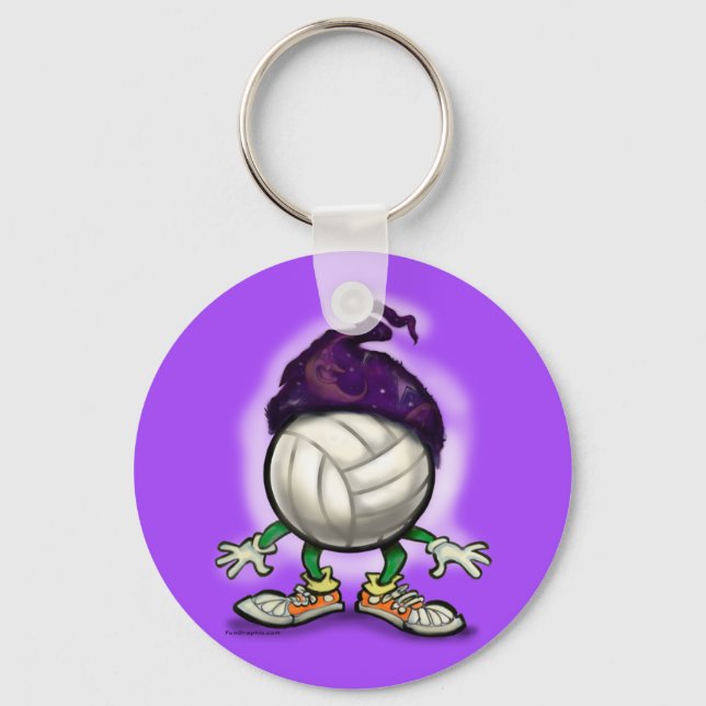 Volleyball Wizard Keychain (Front)