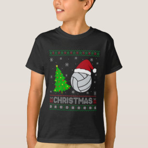 Volleyball Xmas Tree Lighting Ugly Christmas Sweat T-Shirt