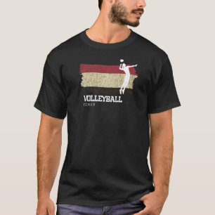 Volleyball Yemen Flag Girls Volleyball Women T-Shirt