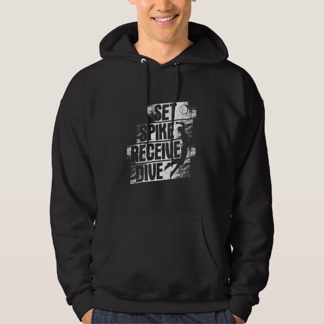 Volleyballer For A Player Of Volleyball Hoodie (Front)