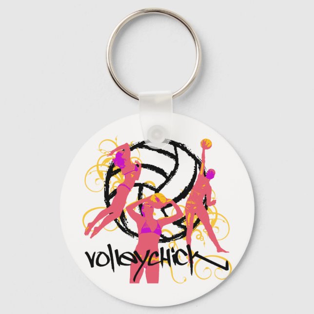 VolleyChick Curt Keychain (Front)