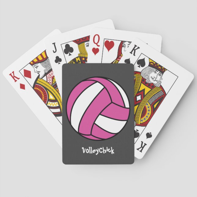 VolleyChick (customizable) Playing Cards (Back)