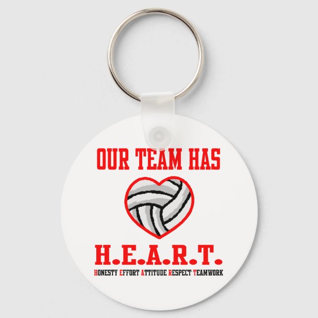 VolleyChick Heart Keychain (Front)