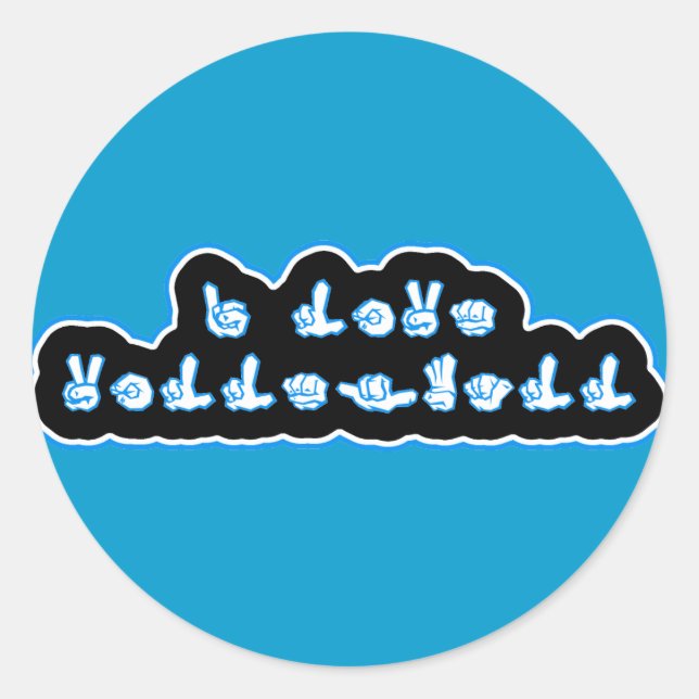 VolleyChick I Love Volleyball ASL Classic Round Sticker (Front)