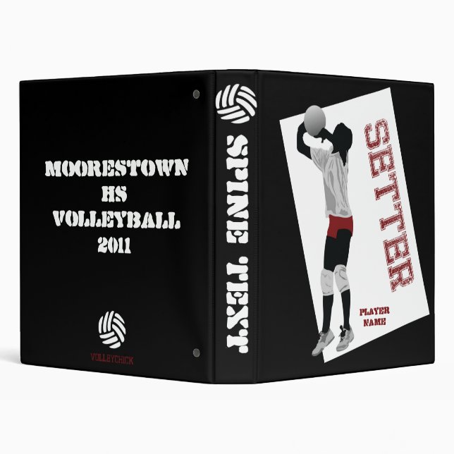 VolleyChick Volleyball Binder Graphic Setter (Background)