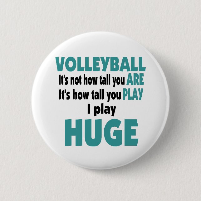 VolleyChick's Huge 2 Inch Round Button (Front)