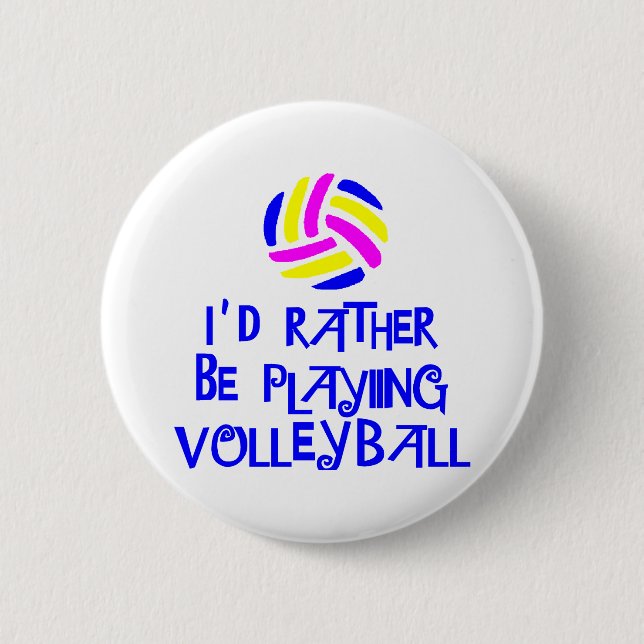 VolleyChick's Rather 2 Inch Round Button (Front)