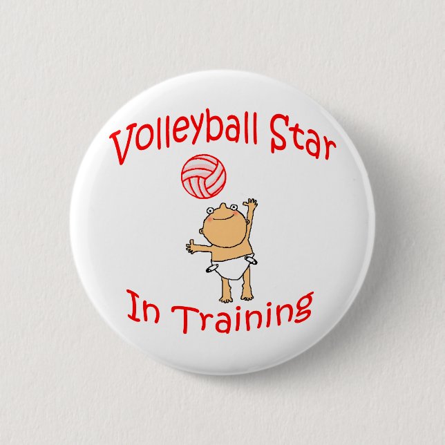 VolleyChick's VolleyBaby 2 Inch Round Button (Front)