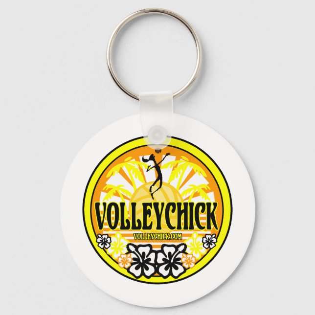 VolleyChickSunshine Keychain (Front)