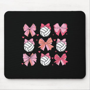 Volleyll Coquette Bow Volleyll Mom Mothers Day Sof Mouse Pad