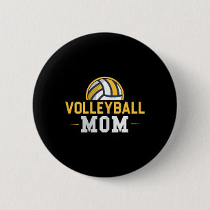 Volleyll Mom Funny Sports Coach Proud Mama Mother' 2 Inch Round Button